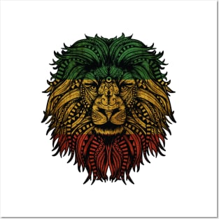 Rasta Lion Roots Rock Reggae Posters and Art